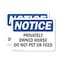 Signmission Privately Owned Horse Do Not Pet Or Feed OSHA Notice Sign, Plastic, 10in W x 7in L, 2PK OS-2PACK-NS-P-710-L-17875 - alternate 1